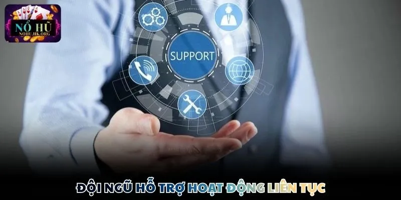 Đội ngũ hỗ trợ hoạt động liên tục